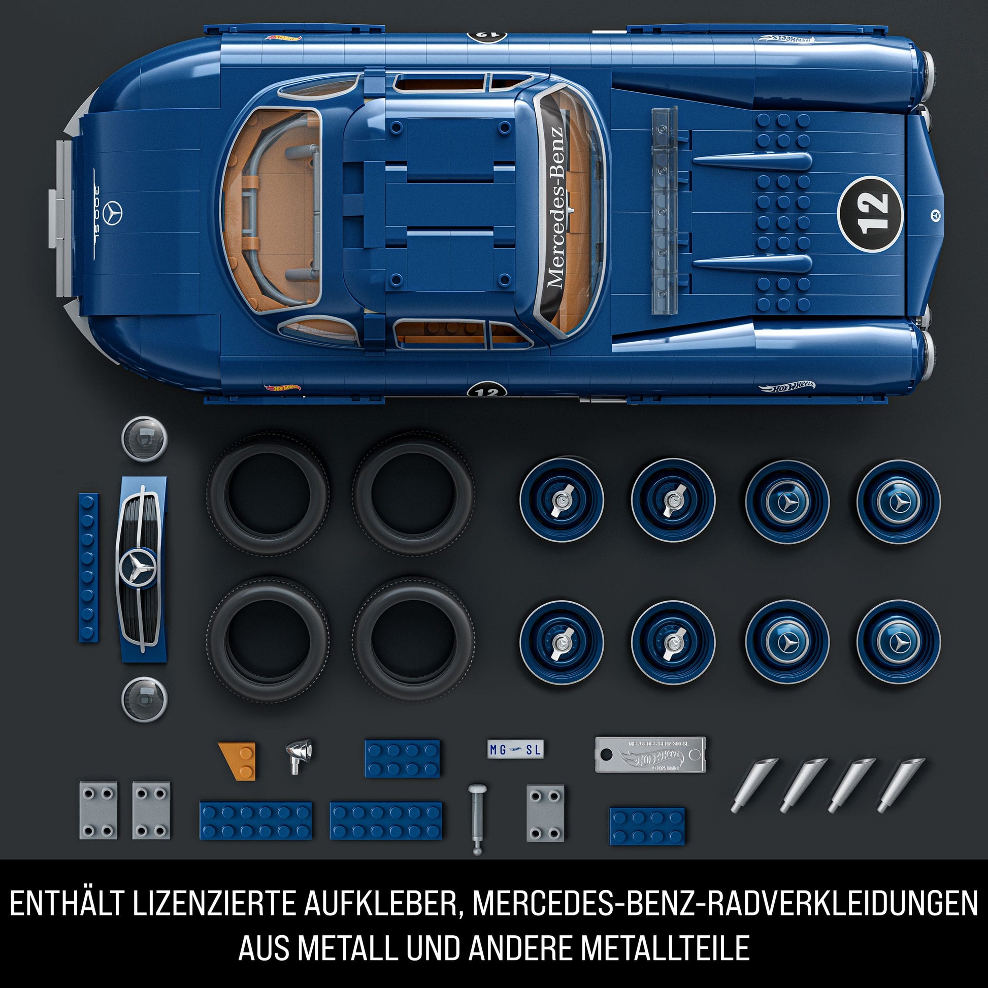 Hot Wheels 3D-Puzzle Mercedes-Benz 300 SL – 1600 Teile – Kunststoff – ab 17 J. – mehrfarbig