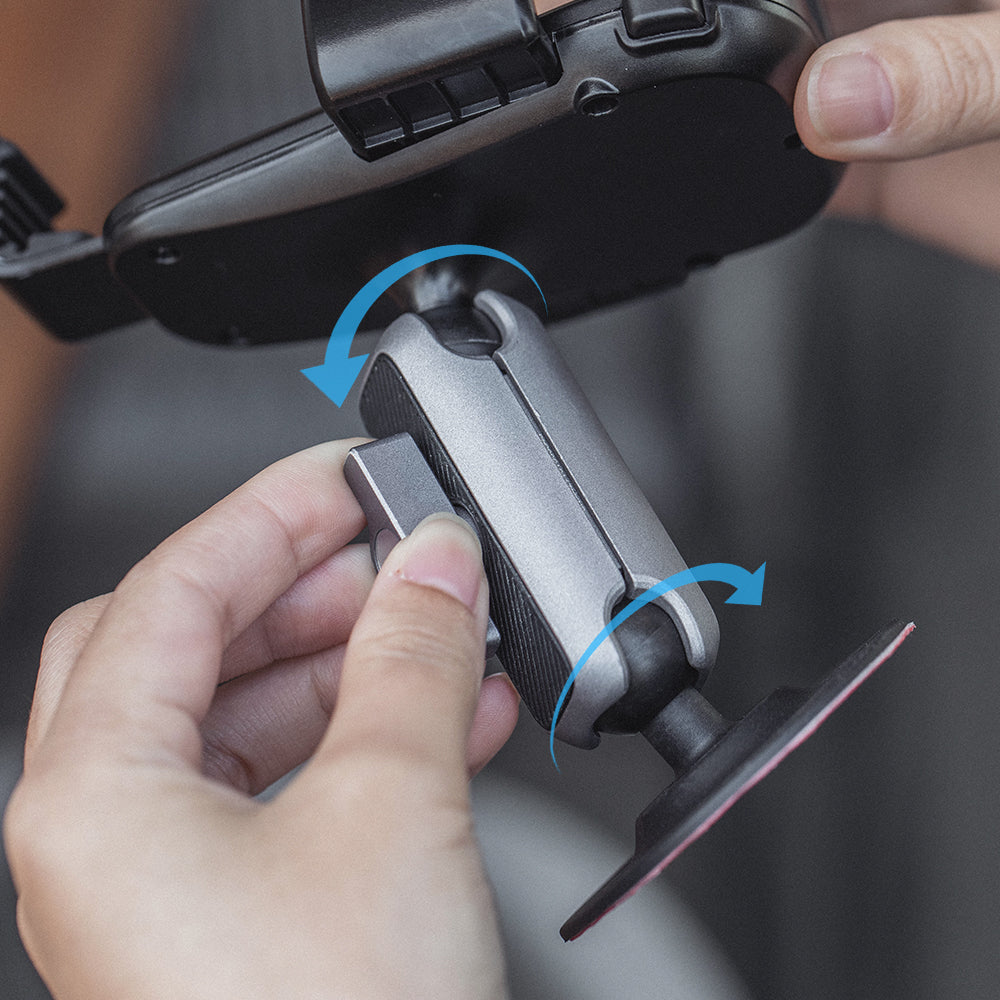 PGYTECH Auto-Halterung – Klebekissen, 64–92 mm Gerätebreite, drehbar, neigbar – Schwarz/Grau