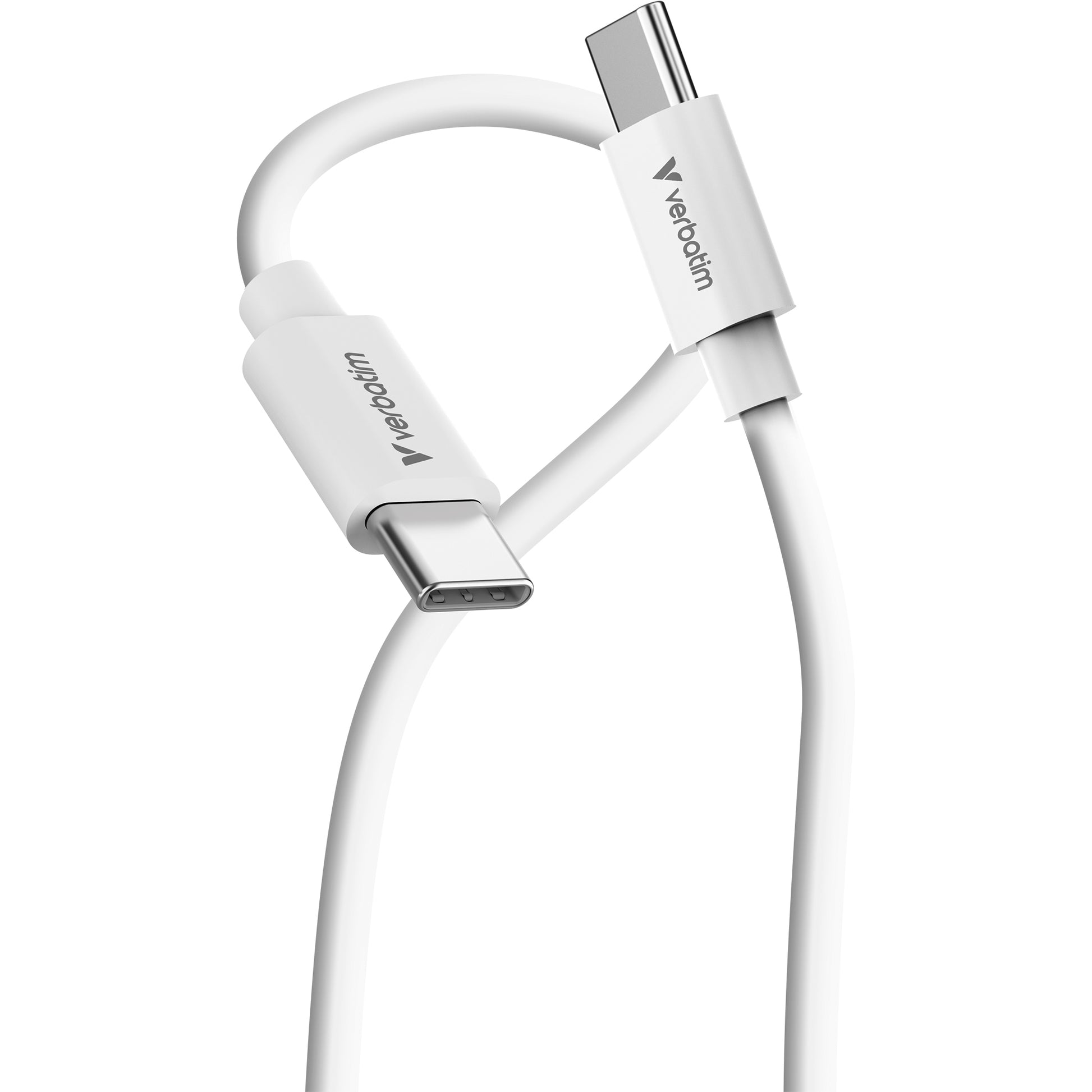 Verbatim USB-C auf USB-C Kabel – USB 2.0 (480 Mbit/s) – 1 m – PD 60 W – Schwarz/Weiss – 2er-Set