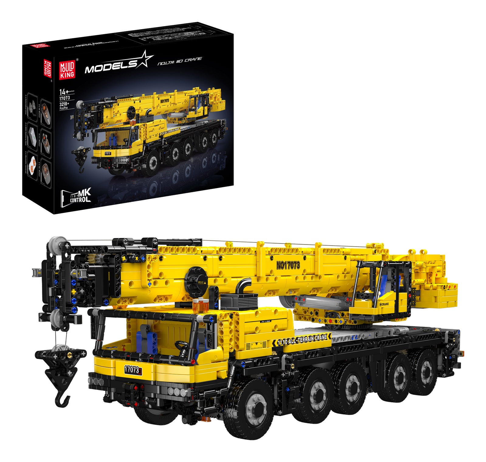 Mould King 3D Puzzle LTM 1110 Mobilkran – 3218 Teile – Metall/Kunststoff – 17 × 19,4 × 69,5 cm – ab 14 J.