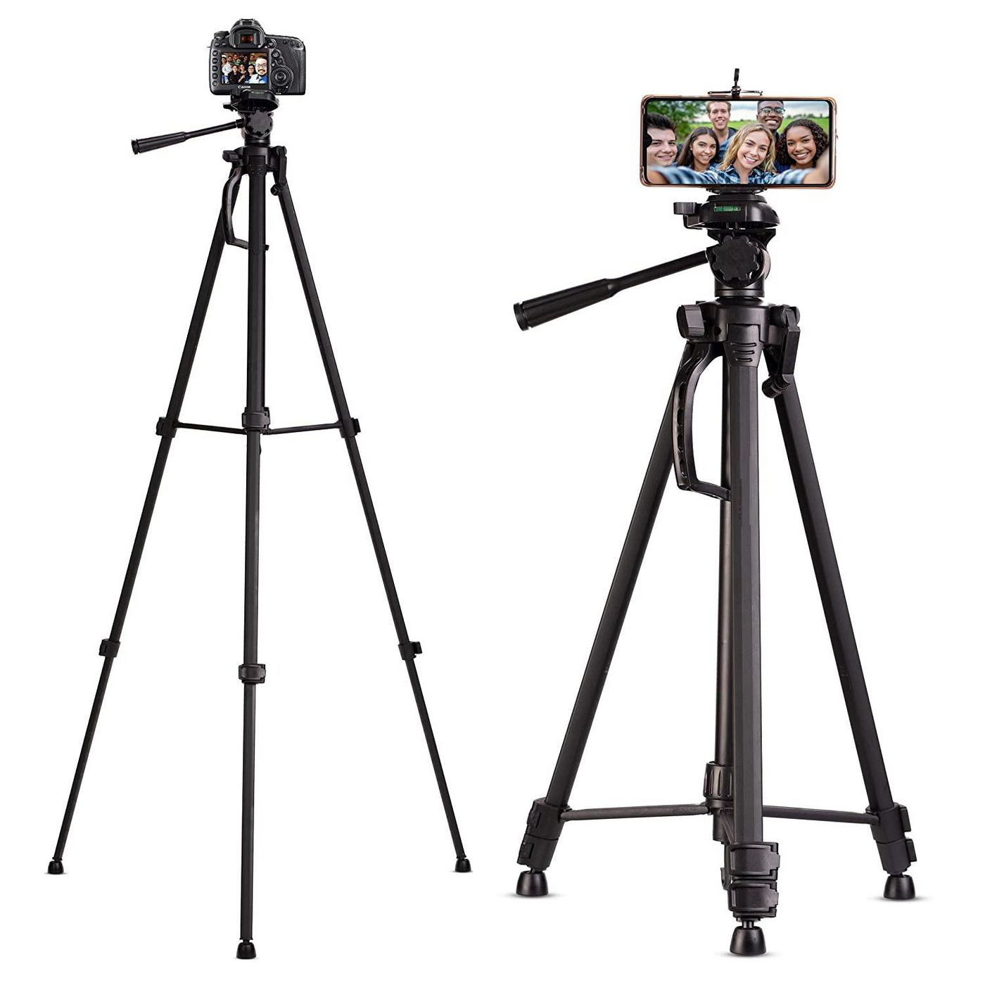 CoreParts Stativ – 57 cm – für 4–7" Smartphones, alle Kameras – mit Tragetasche