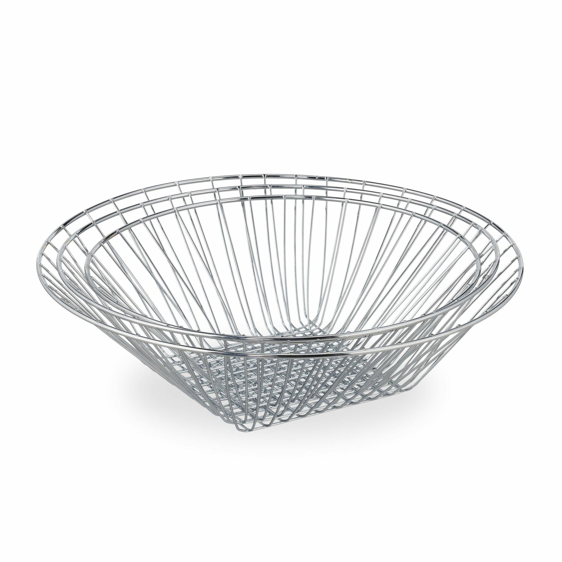 Relaxdays Servierkorb 3 Etagen Ø 28 × 73 cm, Edelstahl, Silber