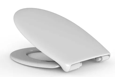 Diaqua WC-Sitz – Polypropylen, weiss, mit Deckel, mit Absenkautomatik, rund, 36,2 × 43,4 cm