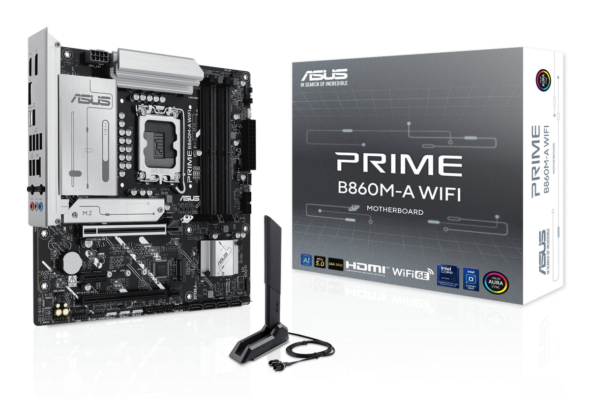 ASUS PRIME B860M-A WIFI – Mainboard – LGA 1851, Intel B860, mATX, DDR5