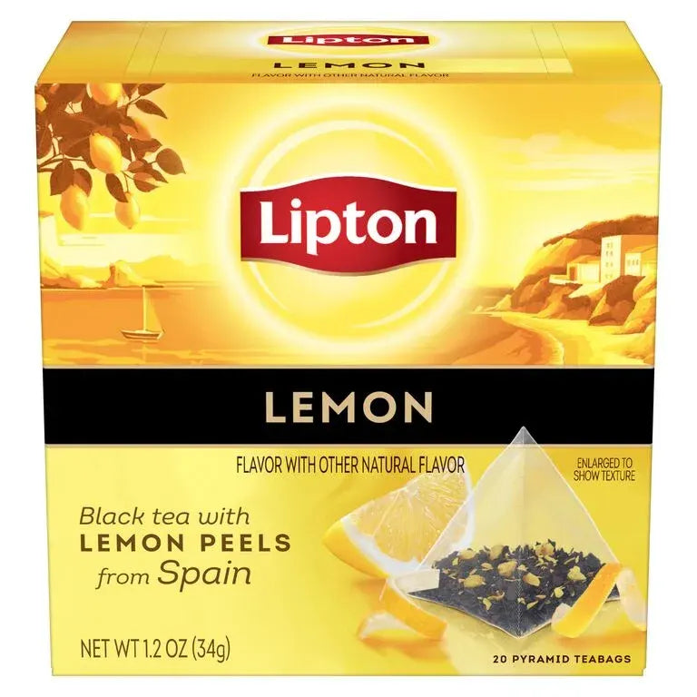 Lipton Schwarztee Zitrone – Teebeutel 20 Beutel – Fairtrade