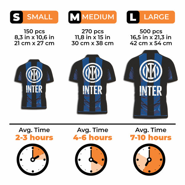 Iconic Puzzles Puzzle FC Inter Mailand Trikot – 150 Teile – 21 × 27 cm – ab 10 J.