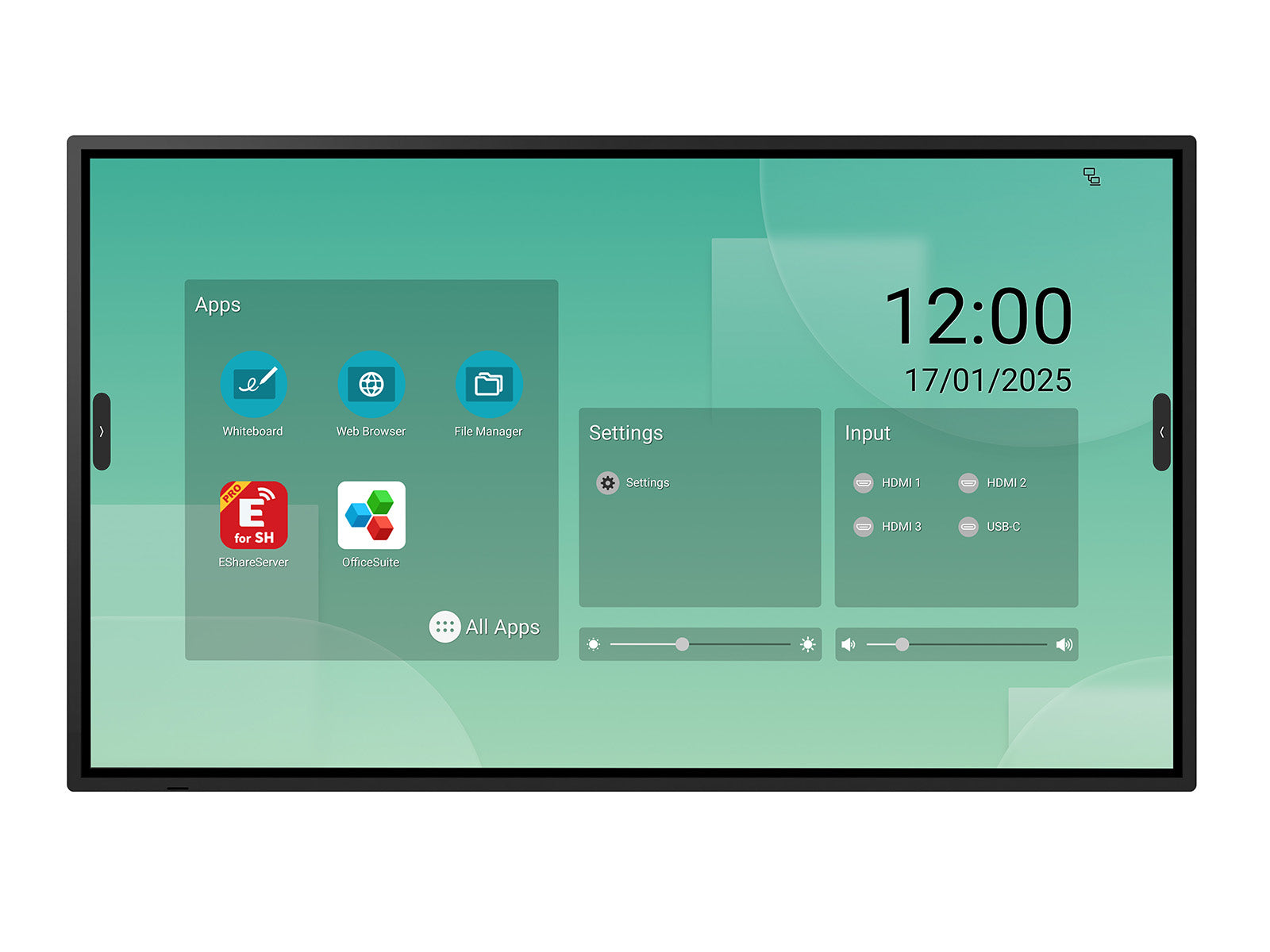 Sharp LM431 – 43" Touch, 3840 × 2160 (4K), VA, LAN