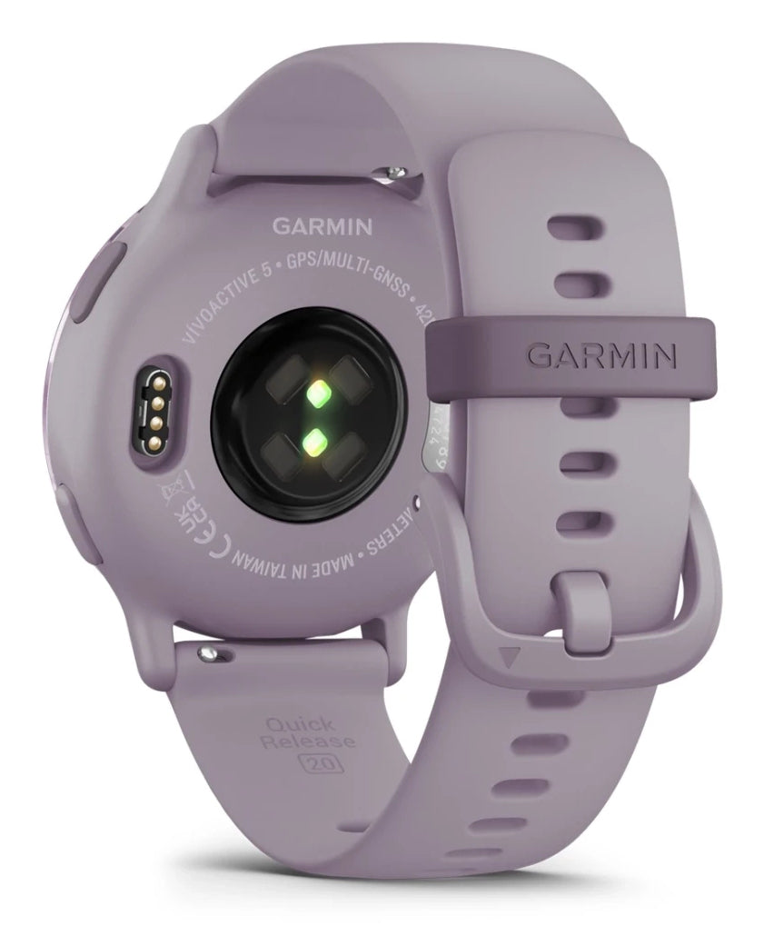 Garmin Vivoactive 5 – Smartwatch – 42,2 mm, 1,2" AMOLED, GPS, Gorilla Glass, 5 ATM, Orchidee, Silikonband