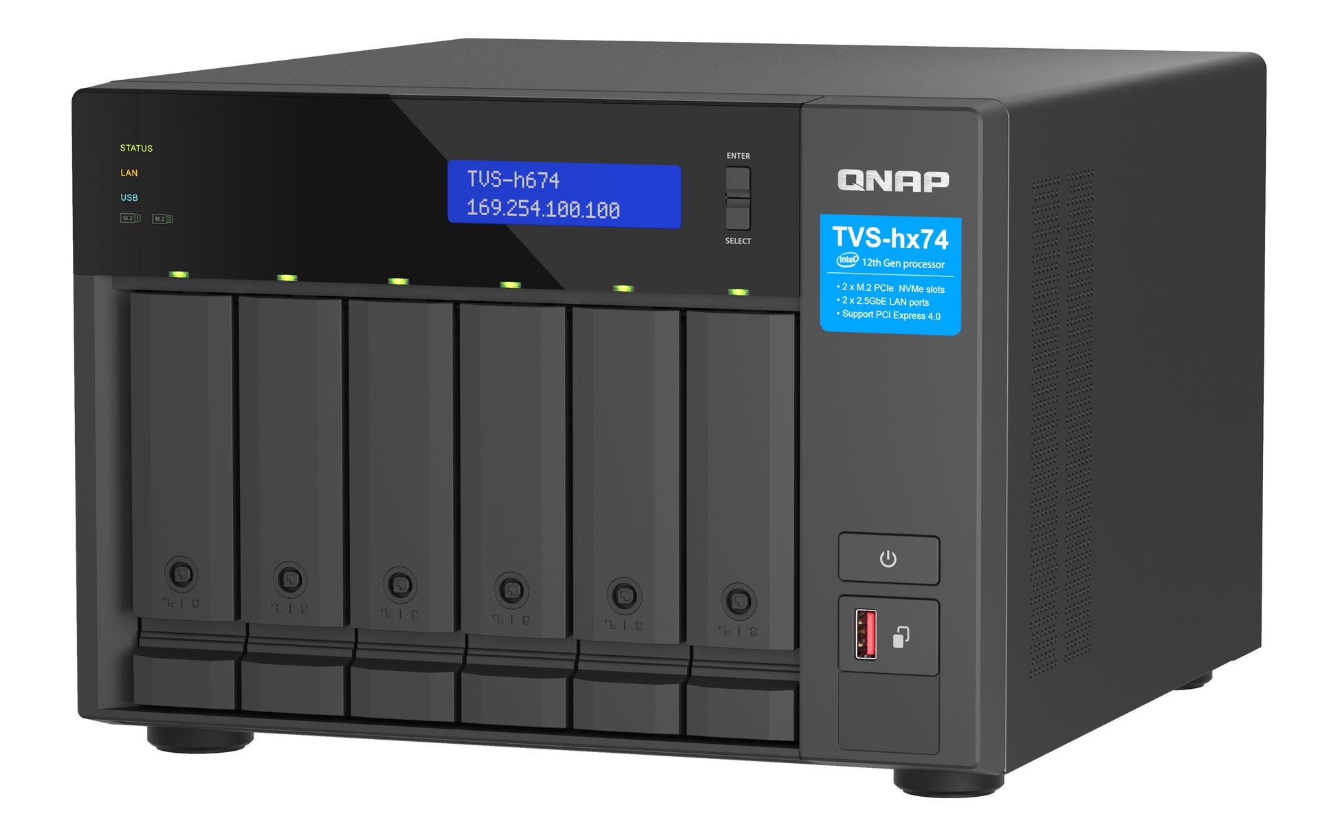 QNAP TVS-h674-i5-32G Speichergerät – 32 GB RAM, 6 Bay