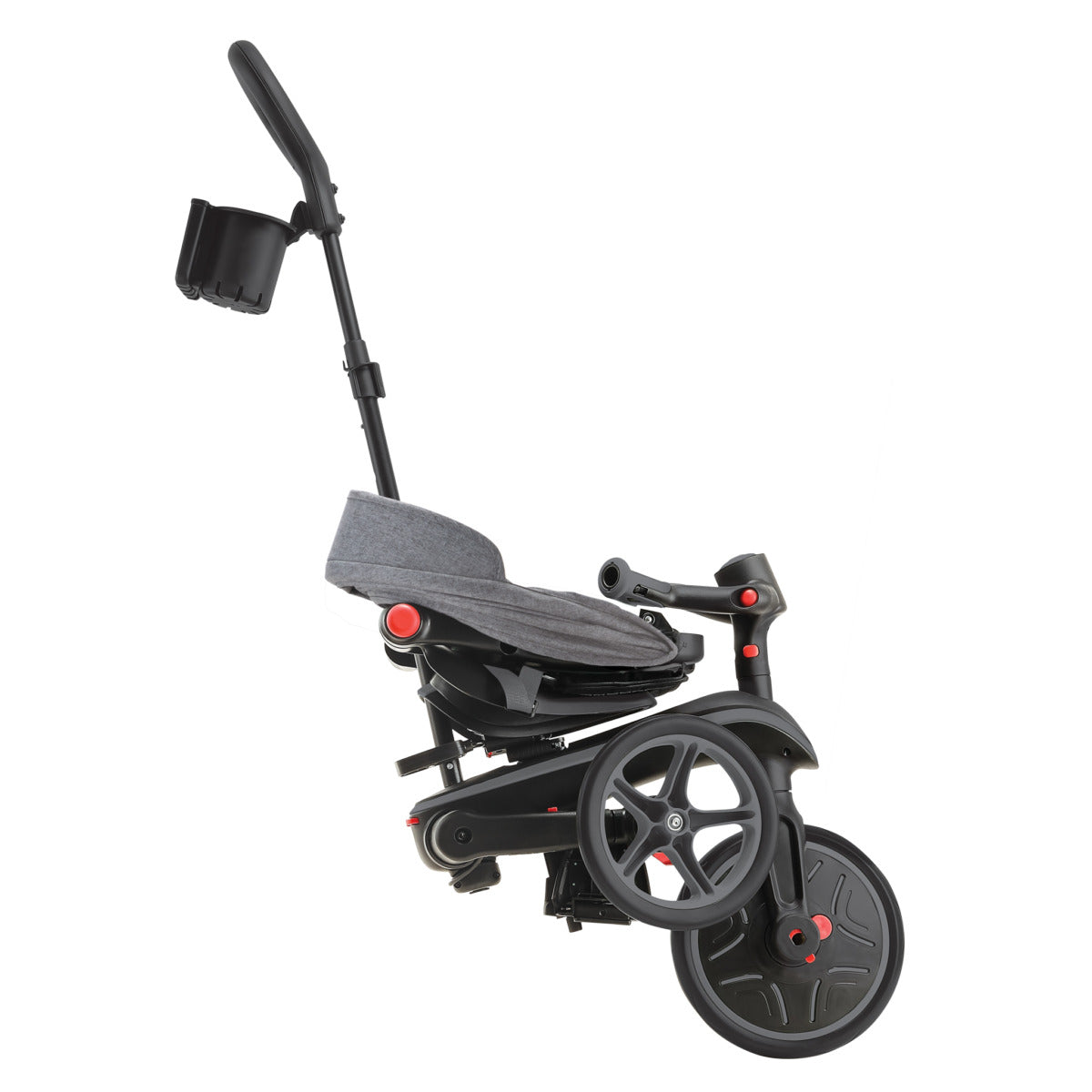 Globber Trike Explorer 4-in-1 Aufsitzlaufrad – faltbar, Push & Pedal, Pedal-Freilauf – ab 10 M. – schwarz/grau