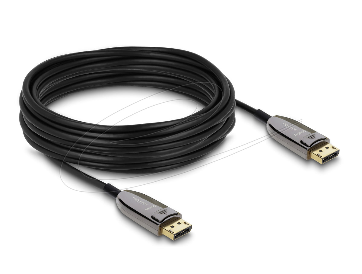 DeLOCK DisplayPort Kabel DP 2.1 8K 60 Hz – 10 m – Aktiv, HDR – für Geräte mit DisplayPort-Anschluss