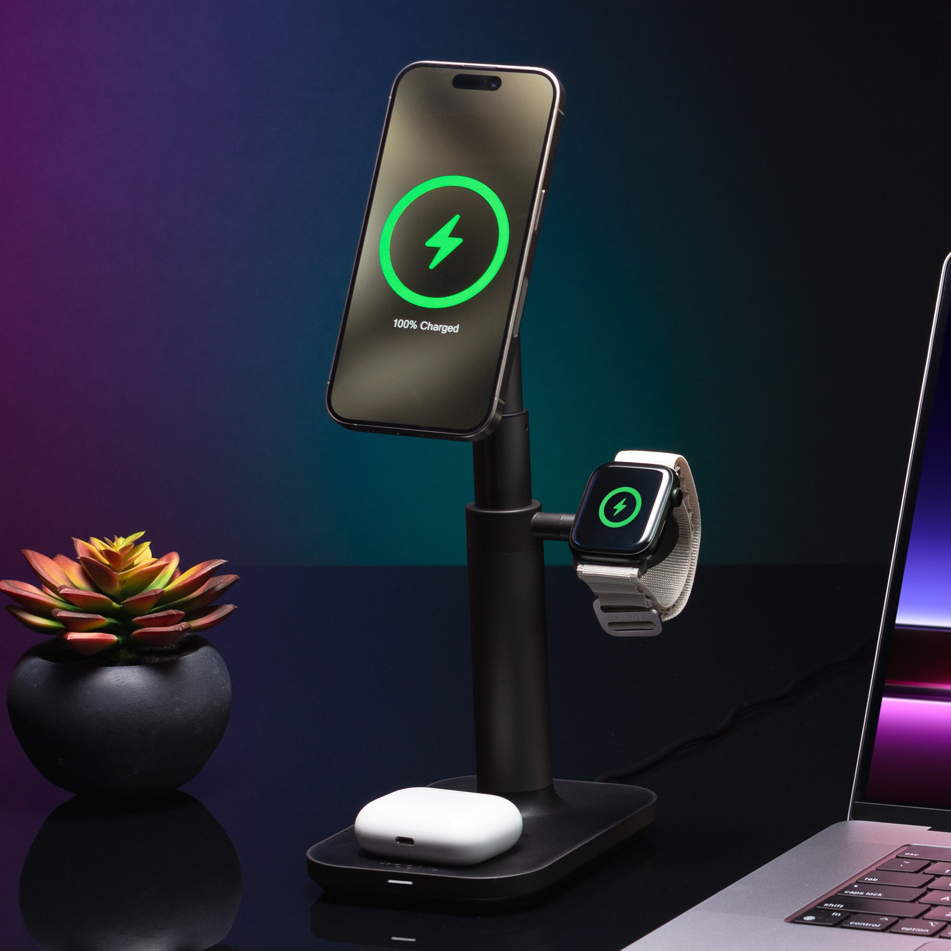 mophie 3-in-1 Ladestation (UK) – Qi (MagSafe), magnetisch
