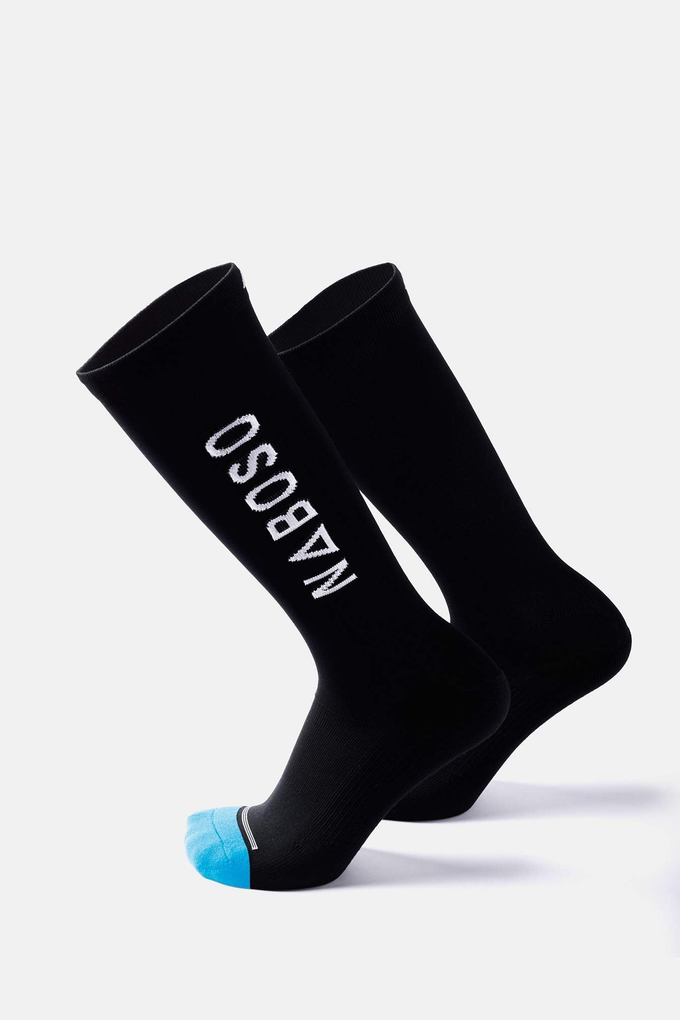NABOSO Socken Recovery High Knee – Schwarz, Grösse 43–45,5