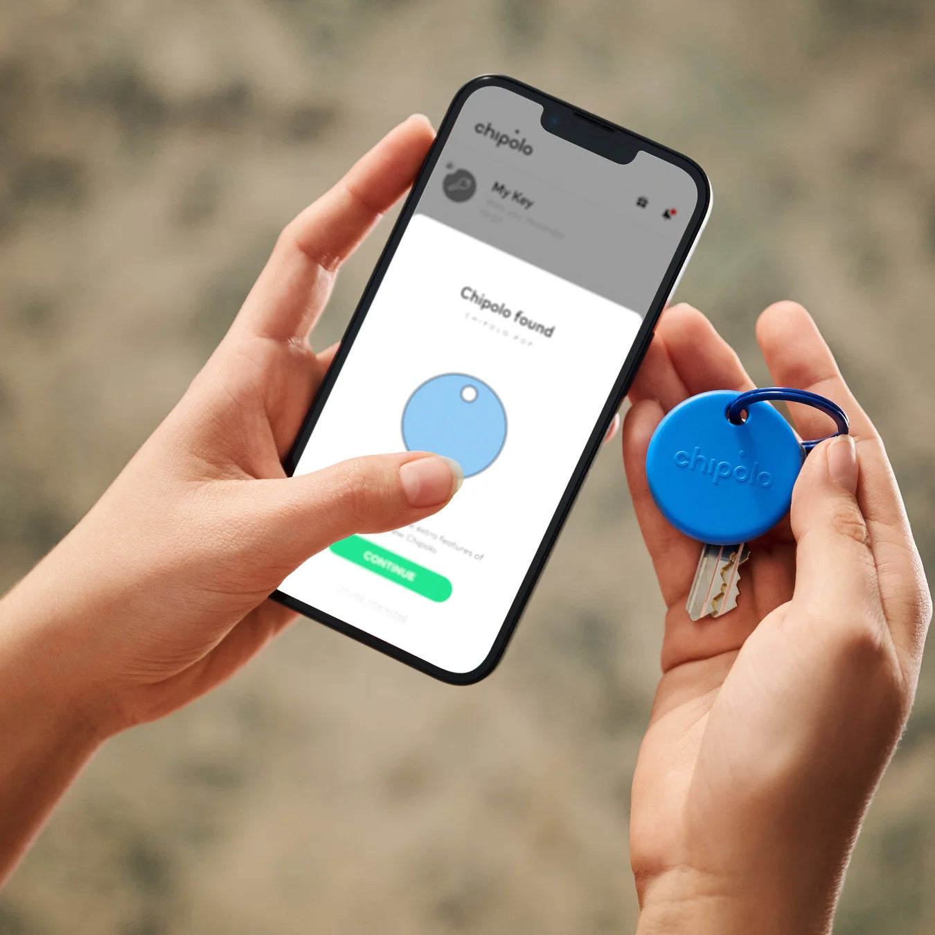 Chipolo POP – Bluetooth-Tracker – für Apple Wo ist? und Android/iOS, IP55, 90 m Reichweite, Gelb