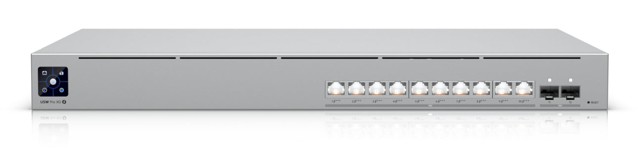 Ubiquiti UniFi Pro XG 10 – Managed Switch – 10×10G, 2×SFP+, L2+/L3, PoE++ 400 W, 1U