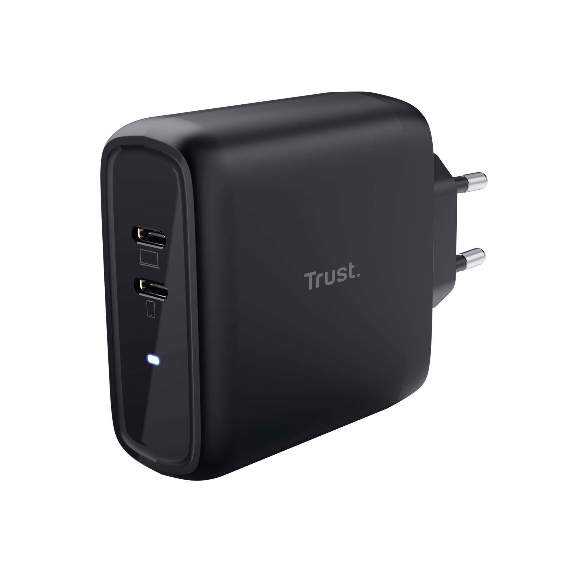 Trust Maxo Ladegerät (EU) – 65 W, 2× USB-C, PD, PPS – für USB-C-Geräte