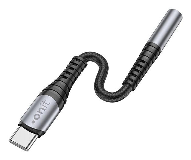 ONIT Adapterkabel – USB-C auf 3,5 mm Klinke 0,13 m – für USB-C Geräte
