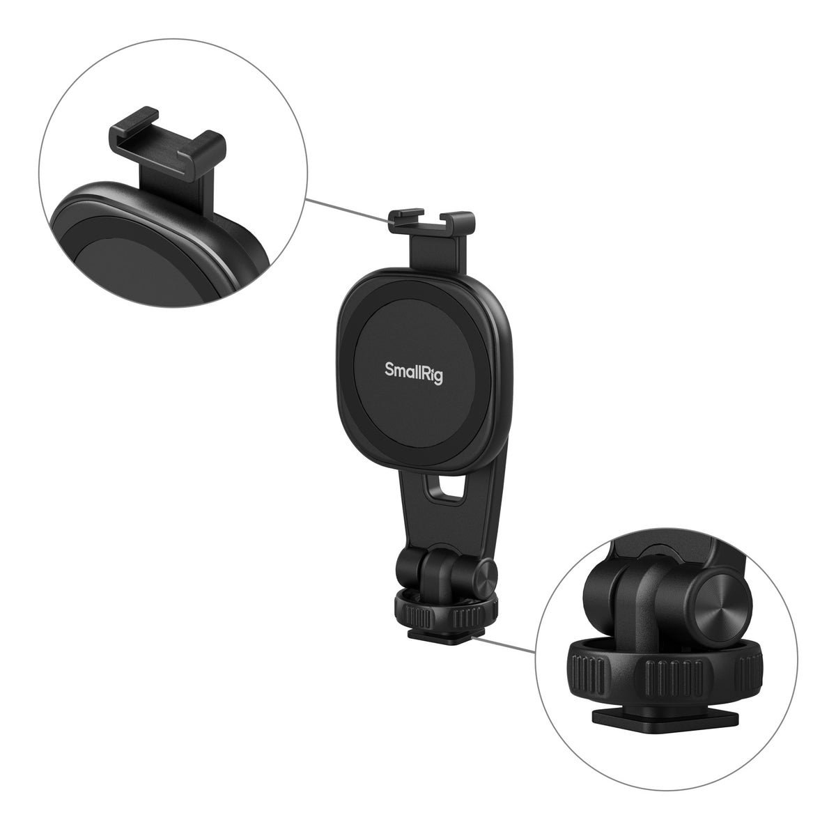 SmallRig Magnethalterung – mit Cold Shoe, 62 × 25 × 115 mm, Kunststoff, Schwarz