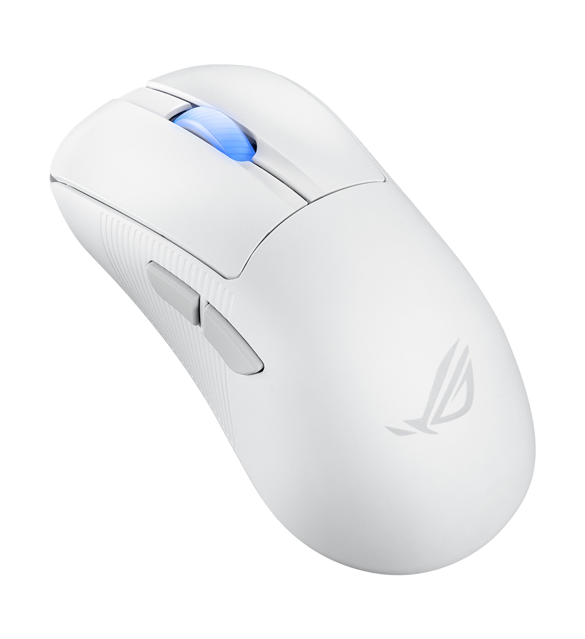 ASUS ROG Keris II WL Ace WHT Gaming-Maus – kabellos, Bluetooth + 2,4 GHz, USB-A, 42'000 dpi, 4 Tasten, für Rec