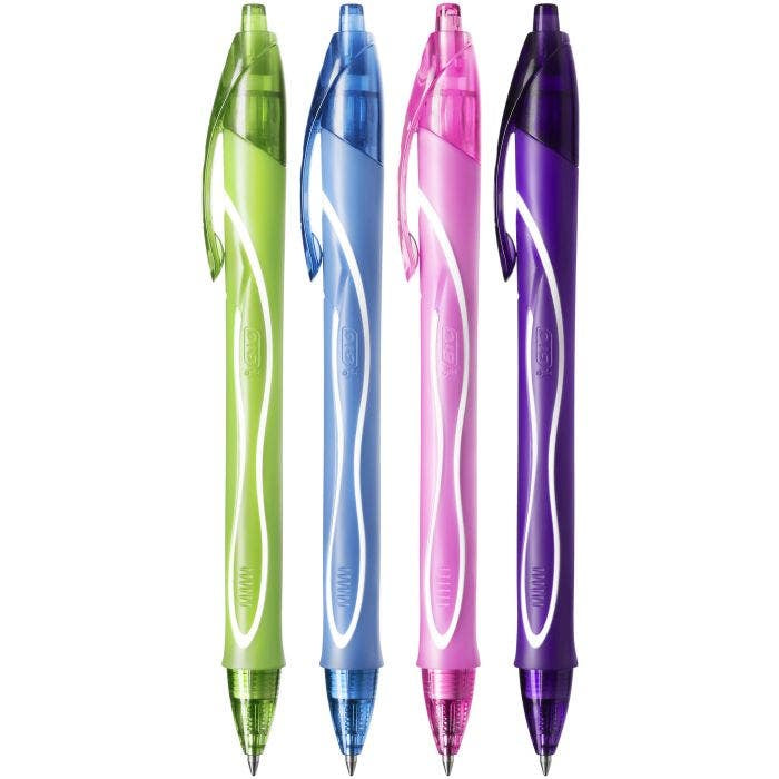 BIC Gel-ocity Quick Dry Gelschreiber 12er Set – Sortierte Farben, Spitze 0,7 mm, schnelltrocknend, nachfüllbar