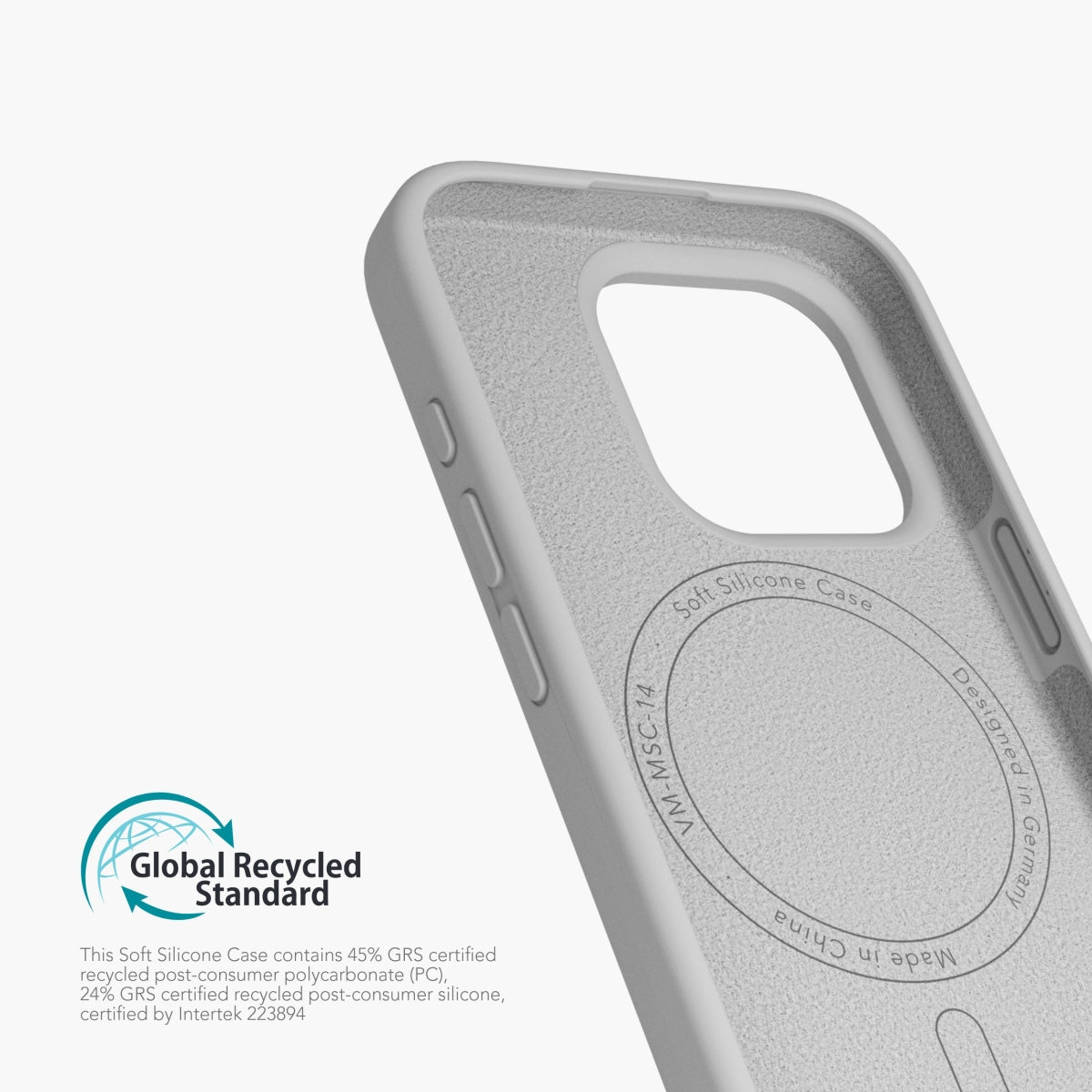 Vonmählen Backcover – für Apple iPhone 16 Pro Max, MagSafe, Silikon, Hellgrau
