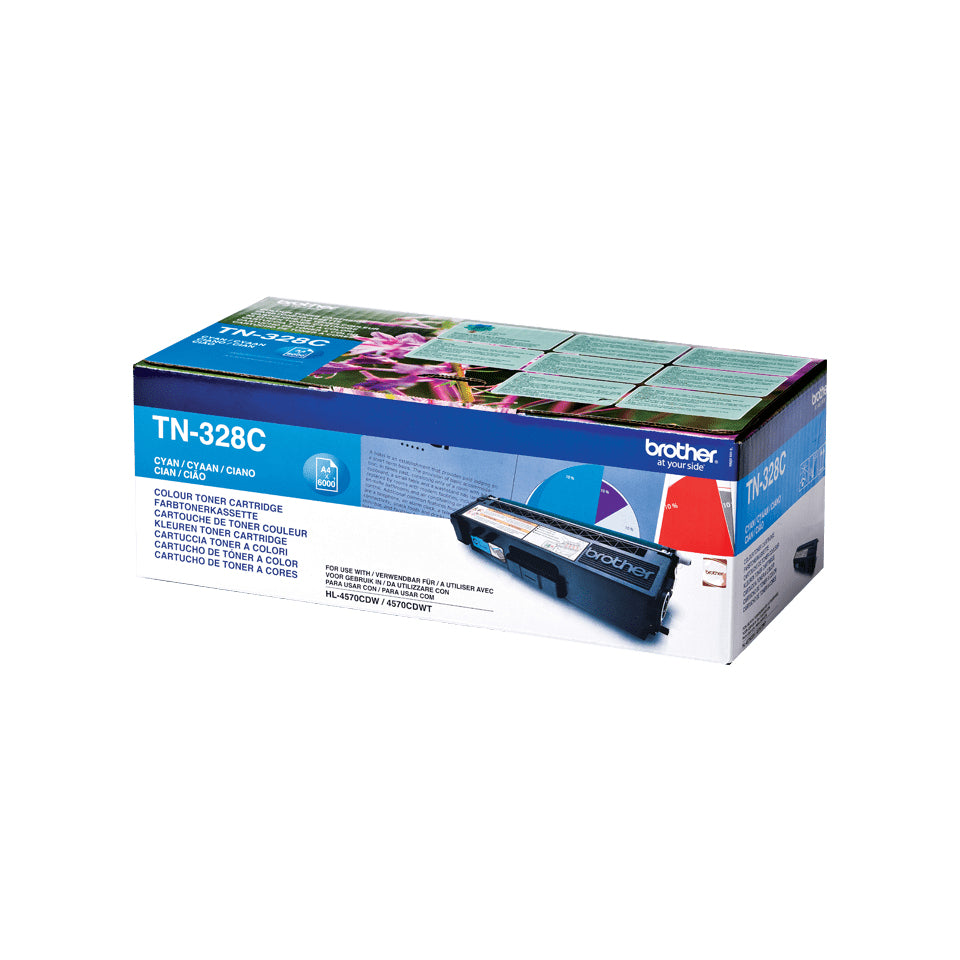 Brother Toner TN-328C – Cyan, 6000 Seiten – für HL-4570CDW/HL-4570CDWT