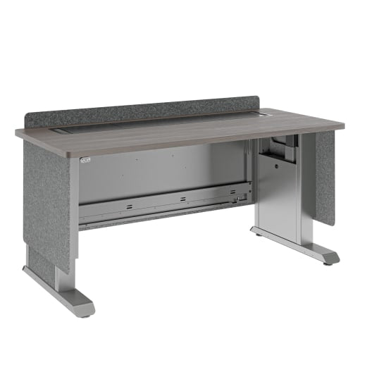 Middle Atlantic Rednerpult – Tragkraft 72,6 kg – Hochdrucklaminat (HPL), PET-Filz, Stahl, Grau – FML-60AA3GC-U