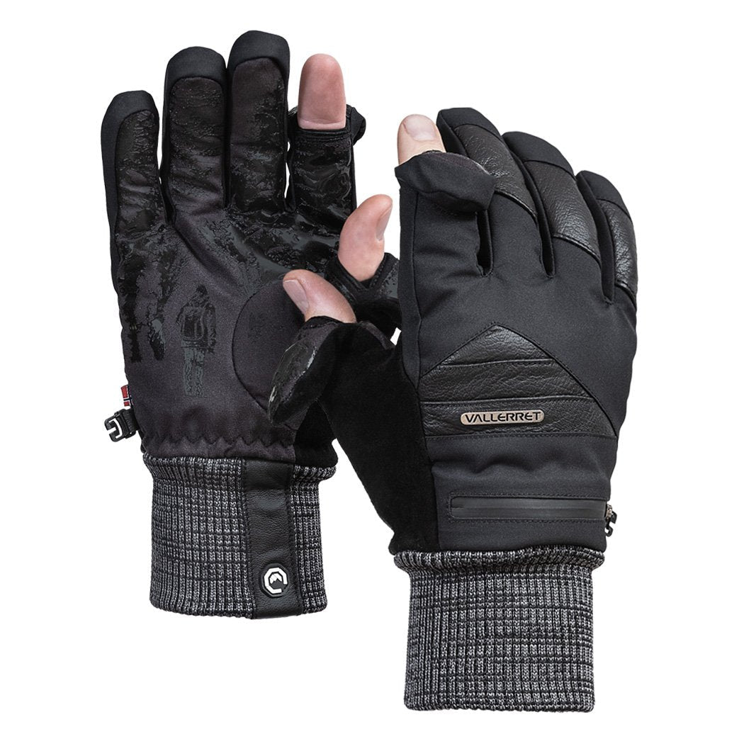Vallerret Photography Gloves Vallerret – Arbeitshandschuhe, Markhof V3 – S – Leder, Schwarz, magnetische Fingerspitzen, Anti-Rutsch-Griff