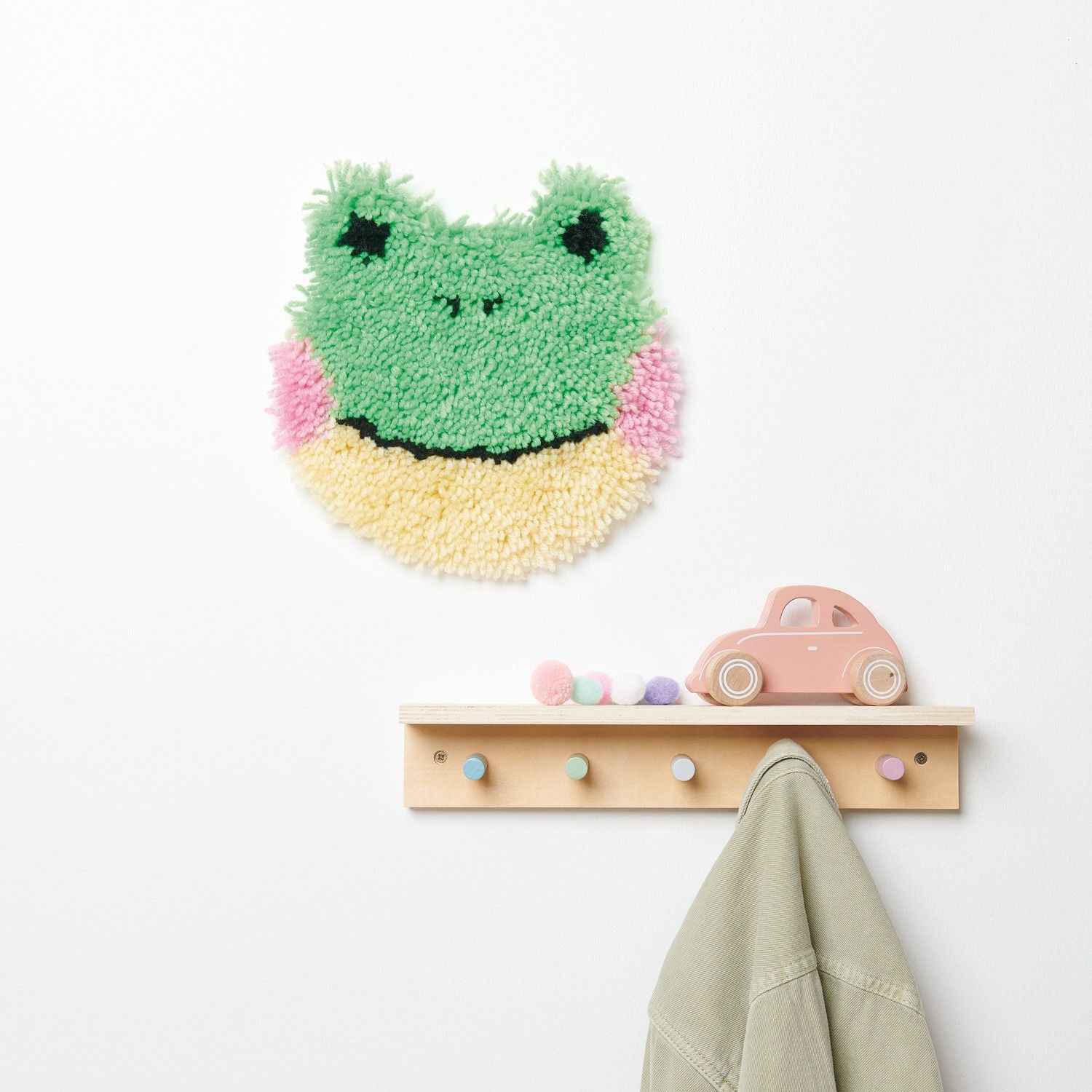 Rico Design Hooki Hooki – Makramee-Set – Frosch – 24 × 24 cm – ab 8 Jahren