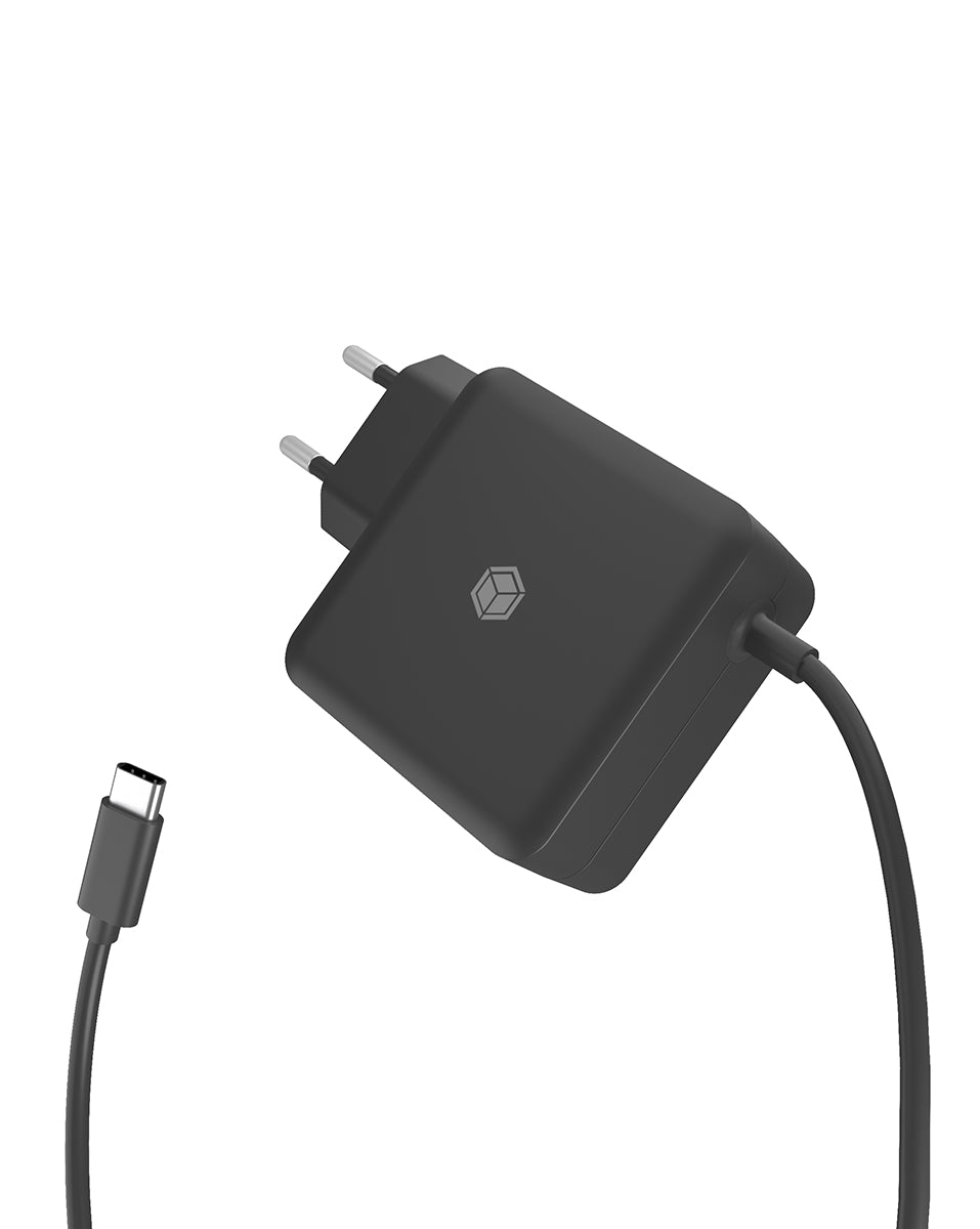 ICY BOX IB-PS111-PD USB-Ladegerät 65 W – USB-C×1 – PD 3.0, EU-Stecker (Typ C) – für universelle Geräte – schwarz