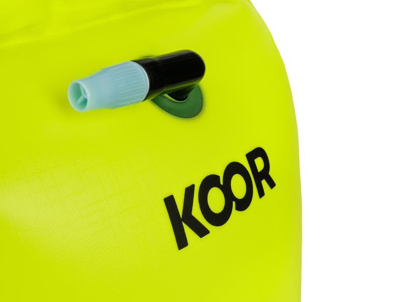 KOOR Schwimmboje – 20 l, Ø 375 mm, H 680 mm – gelb, PVC