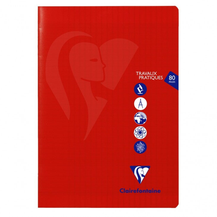 Clairefontaine Schulheft – A4 – 40 Blatt – 90 g/m² – geheftet, Polypropylen-Cover, mehrfarbig, PEFC
