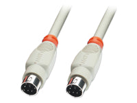 Lindy PS/2-Kabel PS/2 zu PS/2 – 3 m, männlich zu männlich, grau