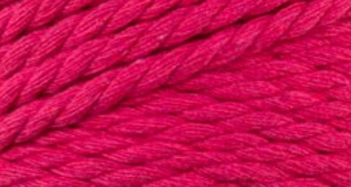 Glorex Gedrehte Makramee-Kordel Pink – Ø 3 mm, 250 g, 63 m, 60% Baumwolle/40% Viskose