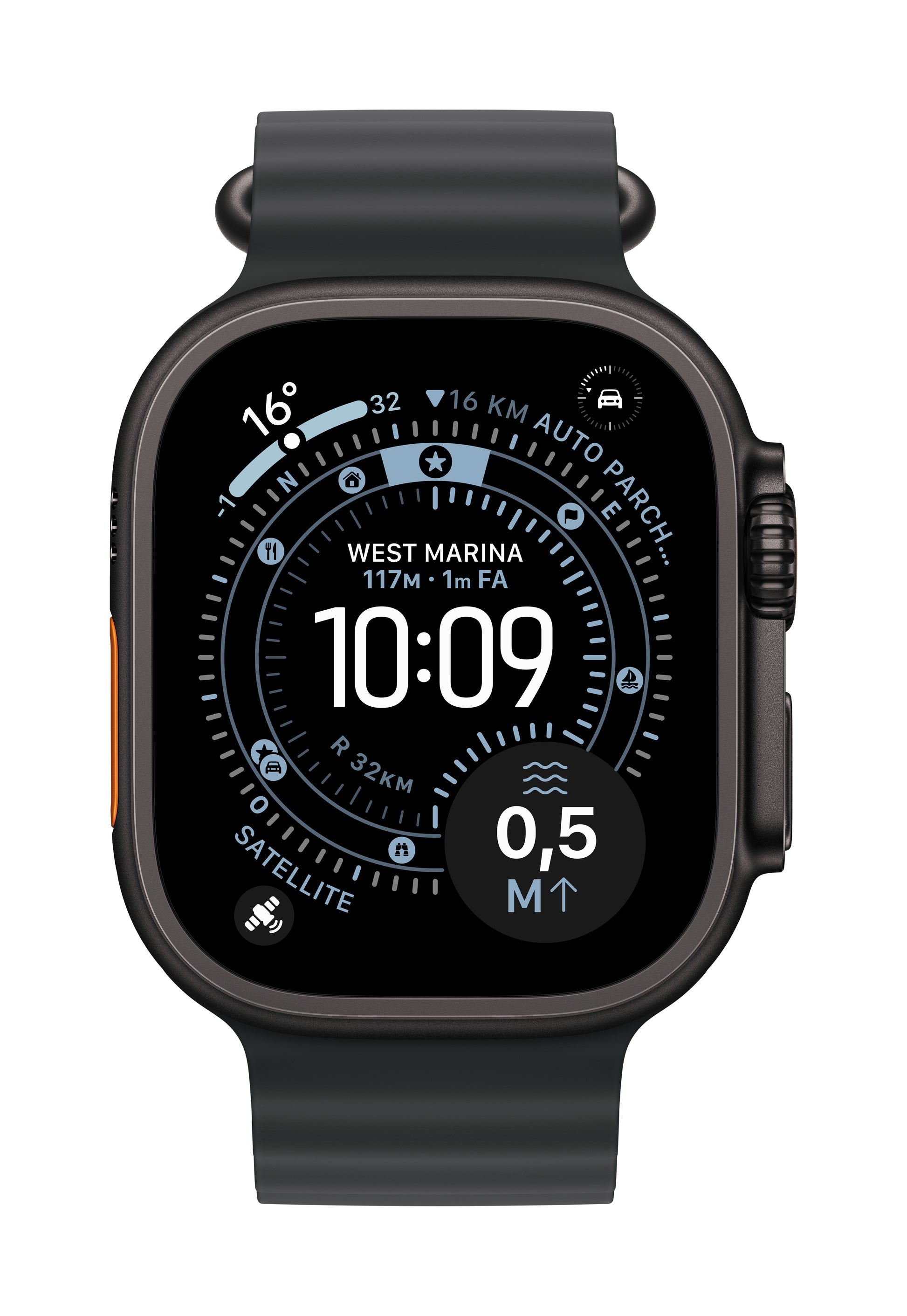 Apple Ocean Band, Schwarz, für Apple Watch