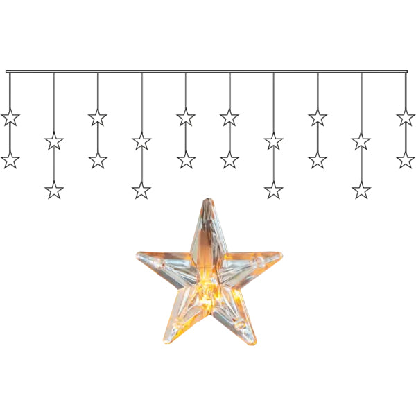 Star Trading Lichtvorhang – Starterset, 1,8 m, 41 lm, 1,5 W, 2000 K, transparent, Anschlusskabel 3 m
