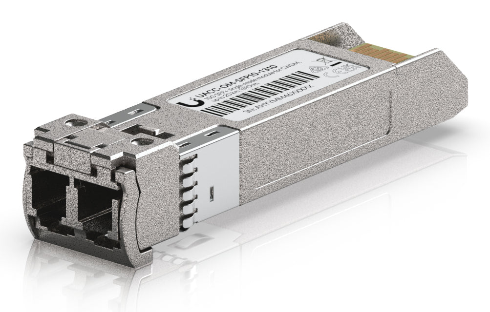 Ubiquiti SFP+ Transceiver – 11,3 Gbit/s, Singlemode, LC (UPC), 1310 nm, 20 km, CWDM – Blau/Grau