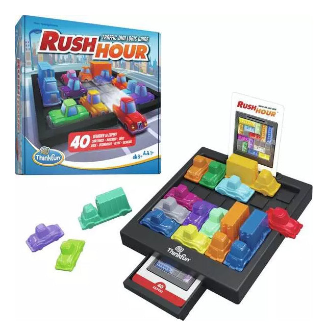 ThinkFun Rush Hour – Logikspiel, 1 Spieler, ab 8 Jahren, 15 Min., mehrsprachig
