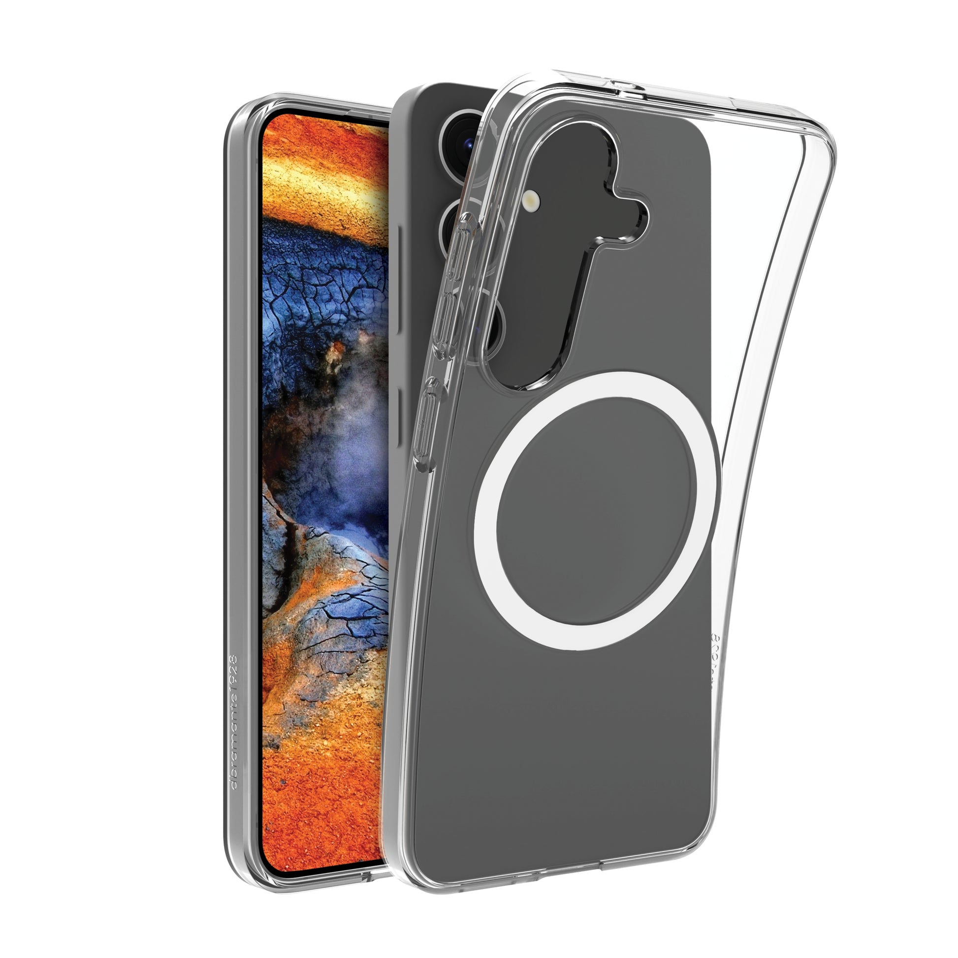 dbramante1928 Greenland Pro Qi2 Backcover – für Samsung Galaxy S25+, bis 1,2 m sturzsicher, kabelloses Laden
