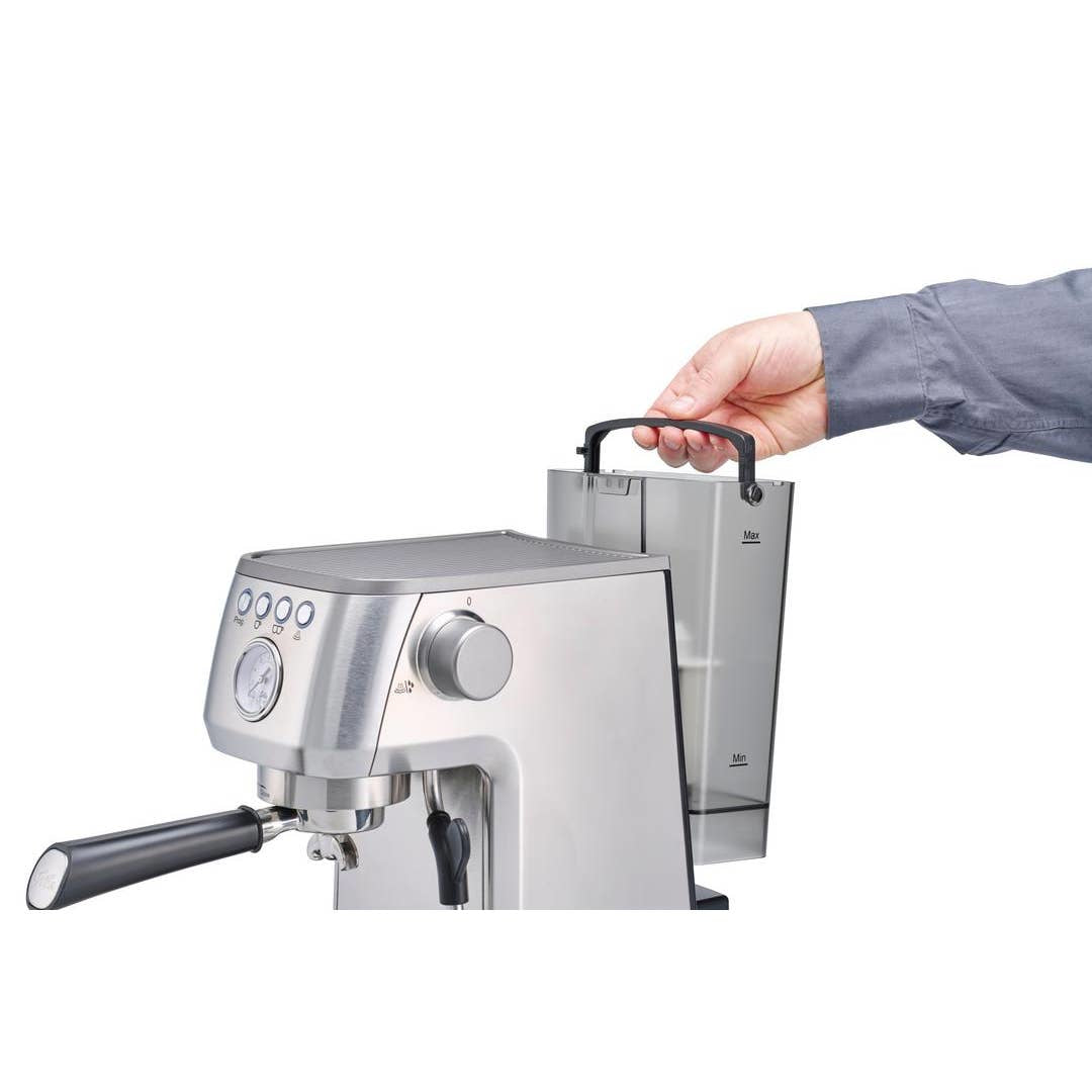 Solis Barista Perfetta Plus Typ 1170 Siebträgermaschine – 15 bar, 1,7 l, 2 Tassen, Silber