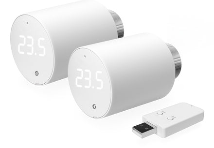 Shelly BLU TRV – Heizkörperthermostat – Bluetooth, WLAN – für Ventile mit M30×1,5 mm Gewinde – 3er-Set