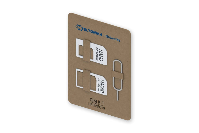 Teltonika PR5MEC19 – SIM-Kartenadapter – für Micro-SIM, Nano-SIM (Full-Size) – 2er Pack – Grau/Edelstahl
