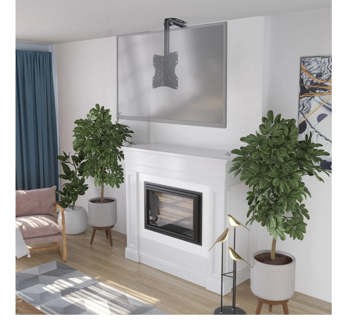 Hama Deckenhalterung – 19–46" – VESA 75×75–200×200 – bis 20 kg, Höhenverstellbar, Schwenkbar – 00220876