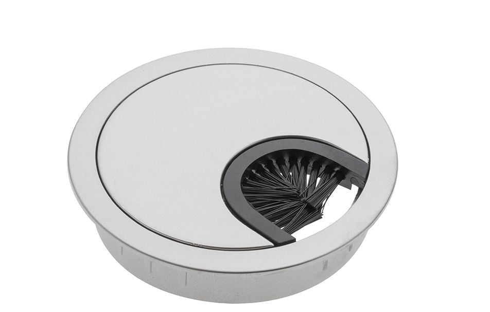Vivolink VLDG60 Kabeldurchlass – Ø 68 mm × H 15 mm, Aluminium, Grau