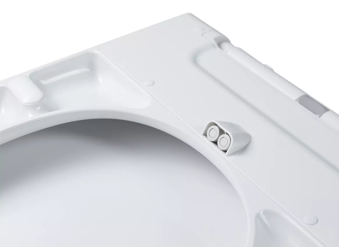 Diaqua Toilettensitz – Duroplast, weiss, verlängert, mit Deckel, Soft-Close, 42–48,3 × 37 cm