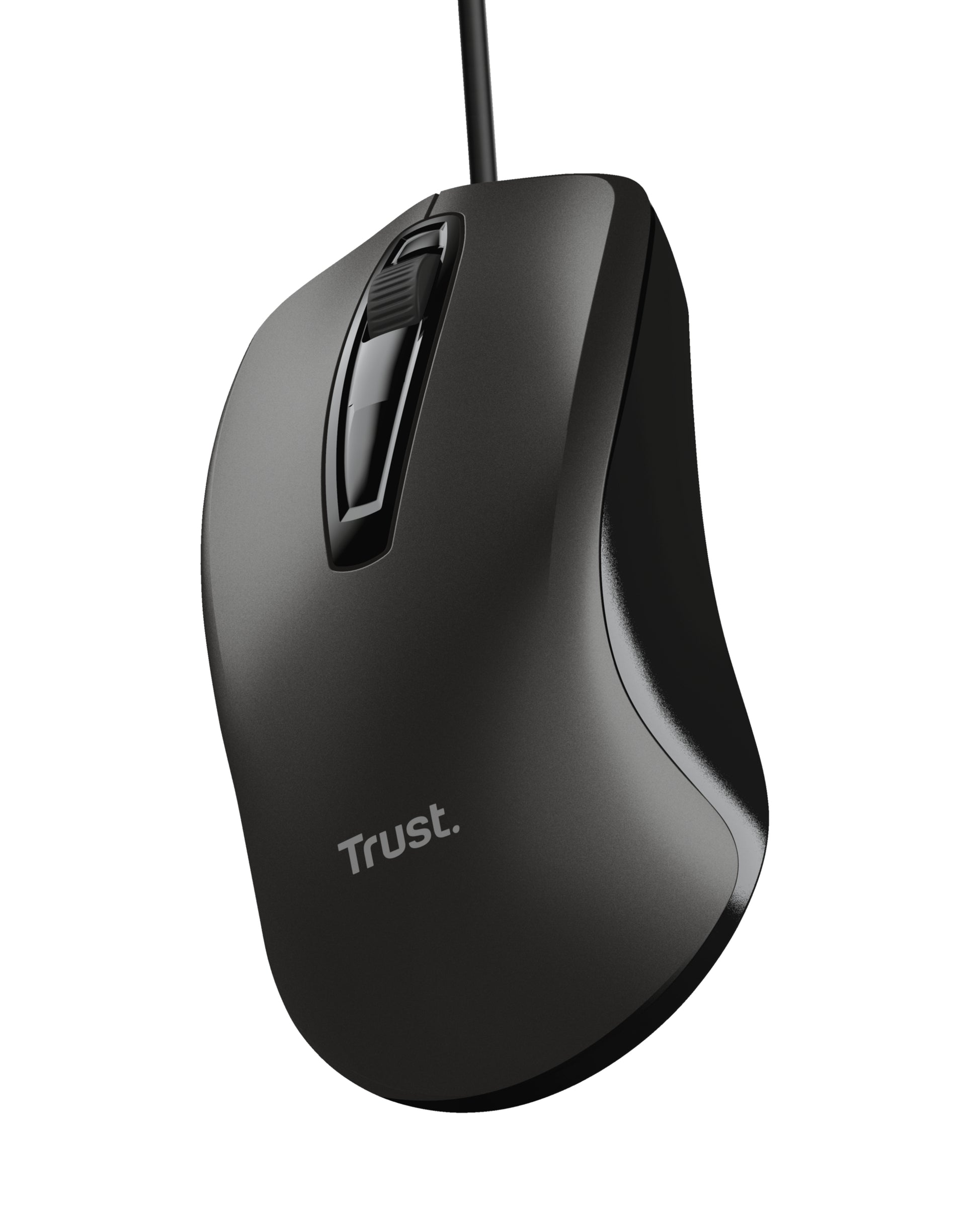 Trust Basic Maus Kabelgebunden (USB-A), 1200 DPI, Beidhändig, Schwarz