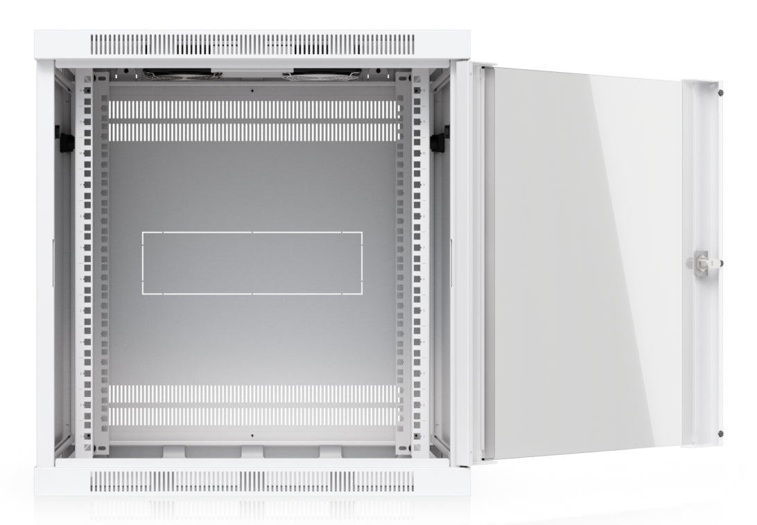 Ubiquiti UACC-Rack-12U-Wand-600-G – 19" Wandverteiler 12U, abschliessbar, 598 × 600 × 639 mm, weiss, Stahl