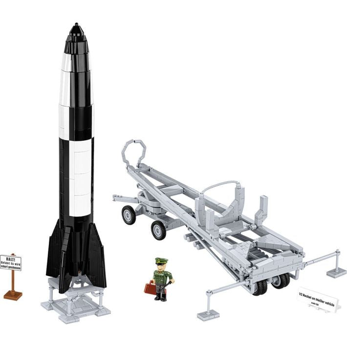 COBI V2 Rakete mit Meillerwagen 3D-Puzzle – Zweiter Weltkrieg – 1191-teilig – ab 10 Jahren – Kunststoff