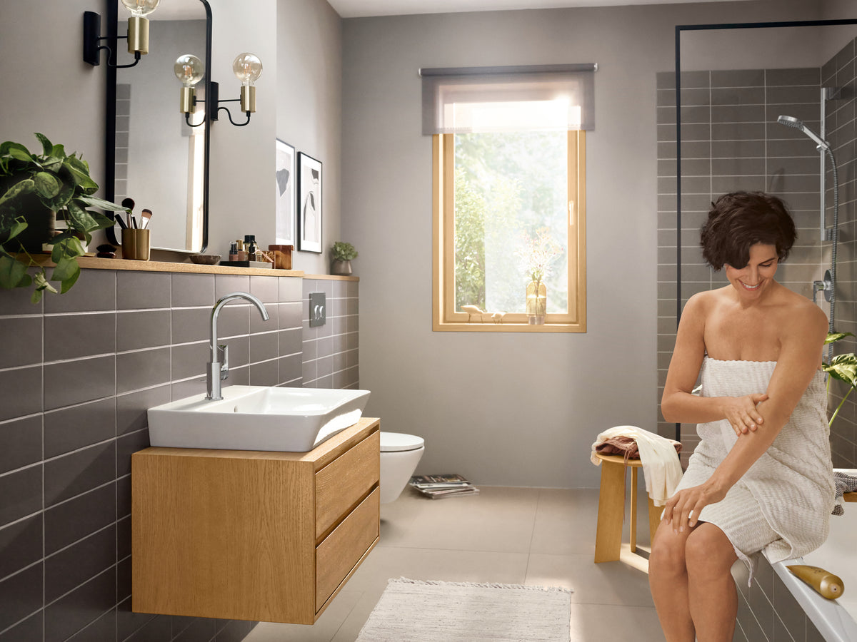 Hansgrohe Badebatterie – Einhebelmischer, Keramik/Kunststoff/Messing, Chrom