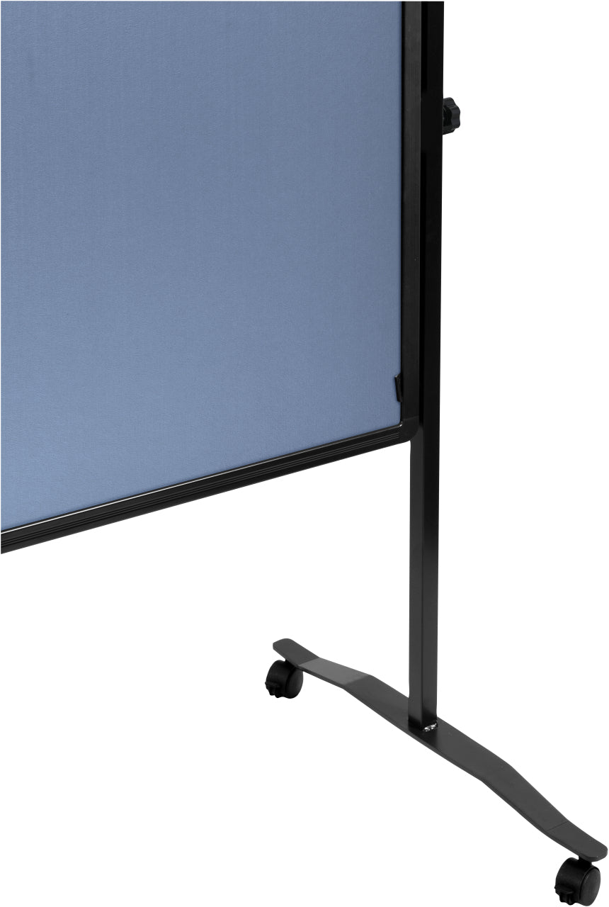 Legamaster Moderationswand – Filz, mit Rollen, doppelseitig – 120 × 150 cm – Blau, Alurahmen